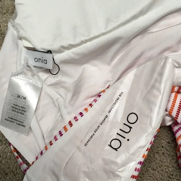 New. Onia textured stripe swimsuit. NWOT - Image 6