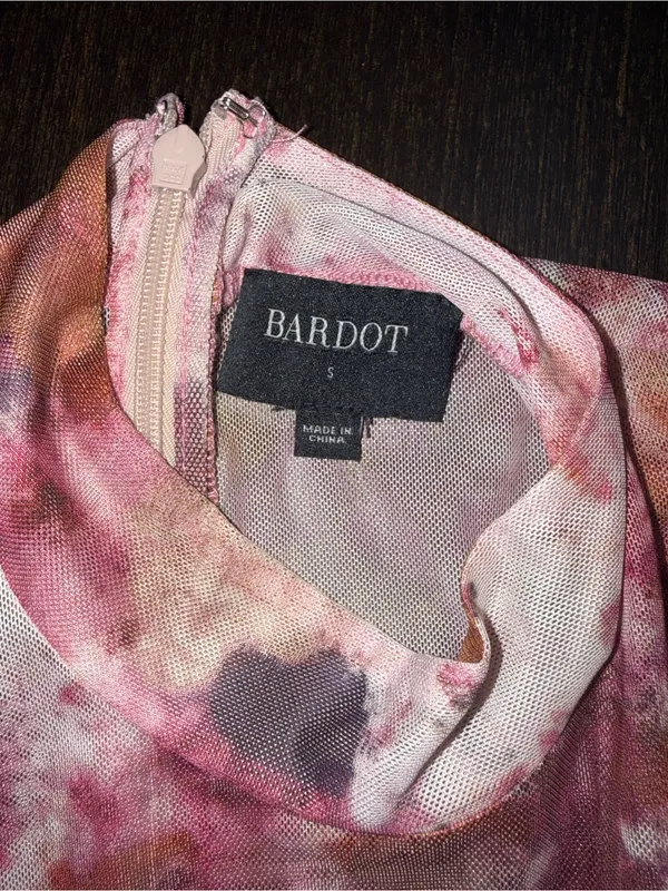 Bardot Lea Mesh Dress in Tie Dye Wedding Party Dress Size Small - Image 8