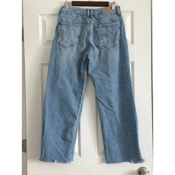 We The Free Risk Taker High Rise Straight Leg Jeans Blue Light Wash Size 28 - Image 3