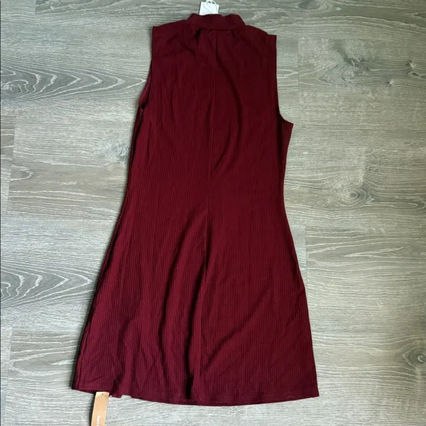 NEW REFORMATION Skylar Knit Mini Dress - Chianti Small - Image 3
