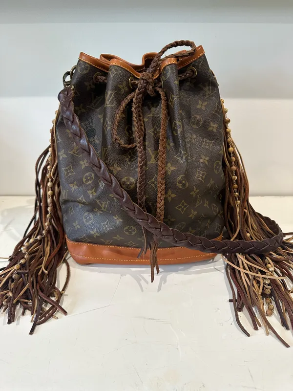 Vintage Boho Bag Authentic Noé Brown - Image 3