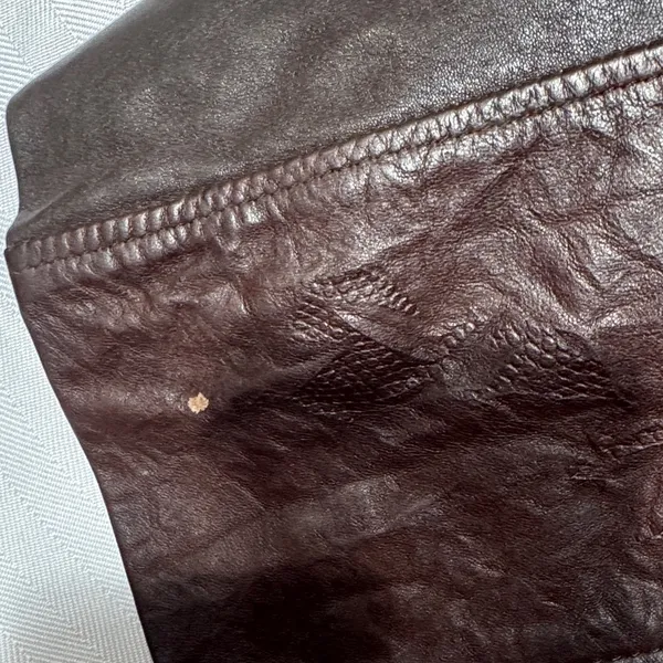 Women’s Dark Brown Leather Blazer Jacket Size L - Image 8