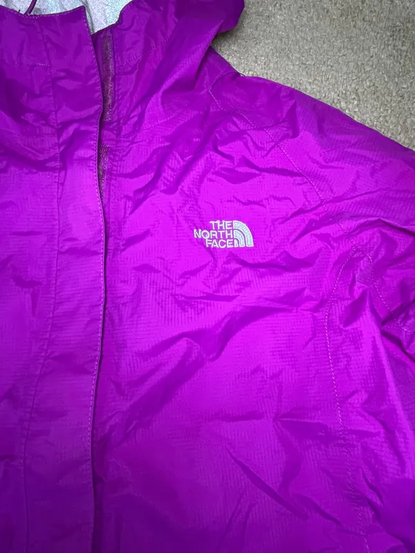 The North Face Womens Venture Rain Jacket Size Large L Purple Waterproof Windbreaker - Image 2