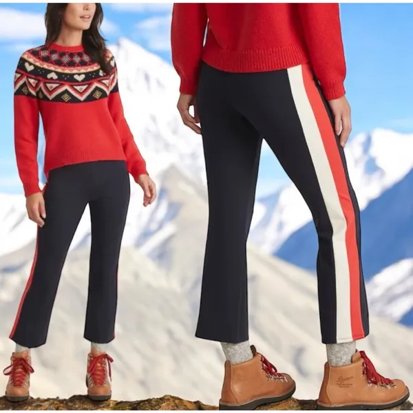 Marine Layer Archive Jordan Ponte Pants in Navy Red White 60s 70s Apres Ski - Image 2