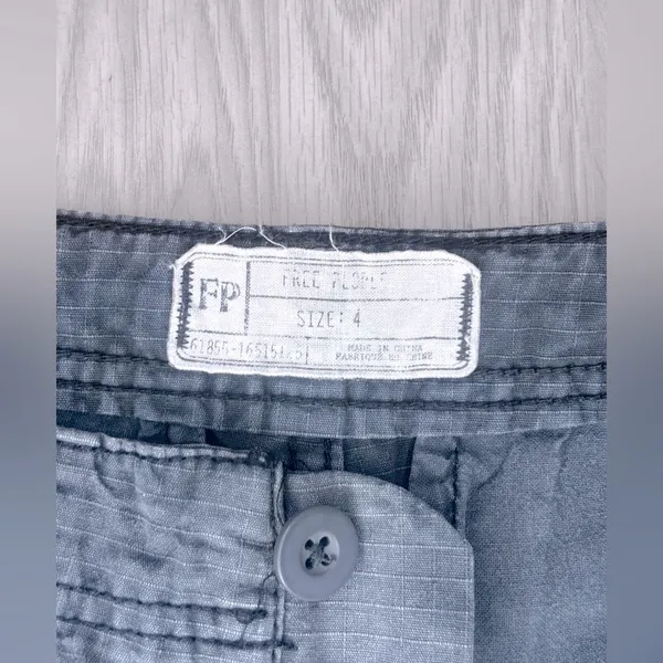 FREE PEOPLE Women’s Grey Cargo Pants - Image 9