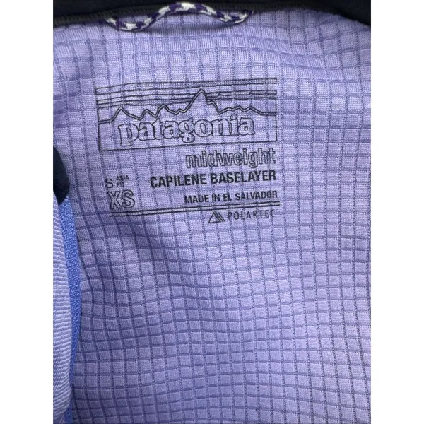 Patagonia Capilene Midweight 1/4 Zip Women’s XS Purple Baselayer Pullover - Image 9