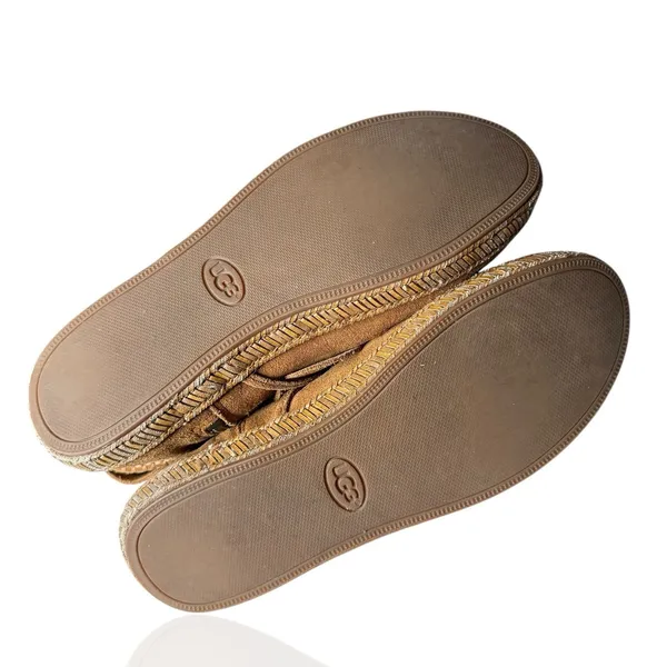 UGG Reid Moc Womens 8 Moccasin Booties‎ Chestnut Brown Suede Ankle Boots - Image 8