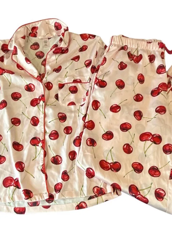 Victoria's Secret Pink Cherry-Print Women’s Pajama Set - Image 3