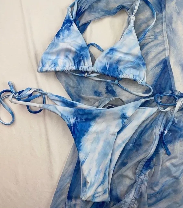 NEW Bikini set + Cover up Blue - Image 11