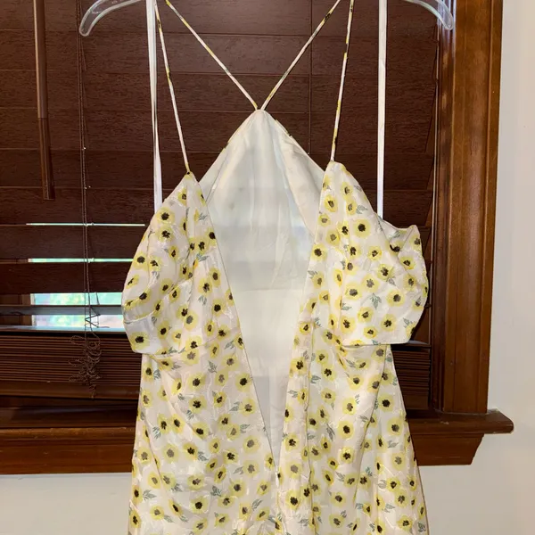 NWT $170 Anthropologie x Hutch Yellow Motif Ditsy Floral Seaside Romper 6 - Image 9