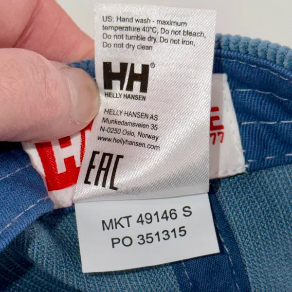 Helly Hansen Corduroy Grapic Strap Back Cap Blue One Size NWT - Image 7