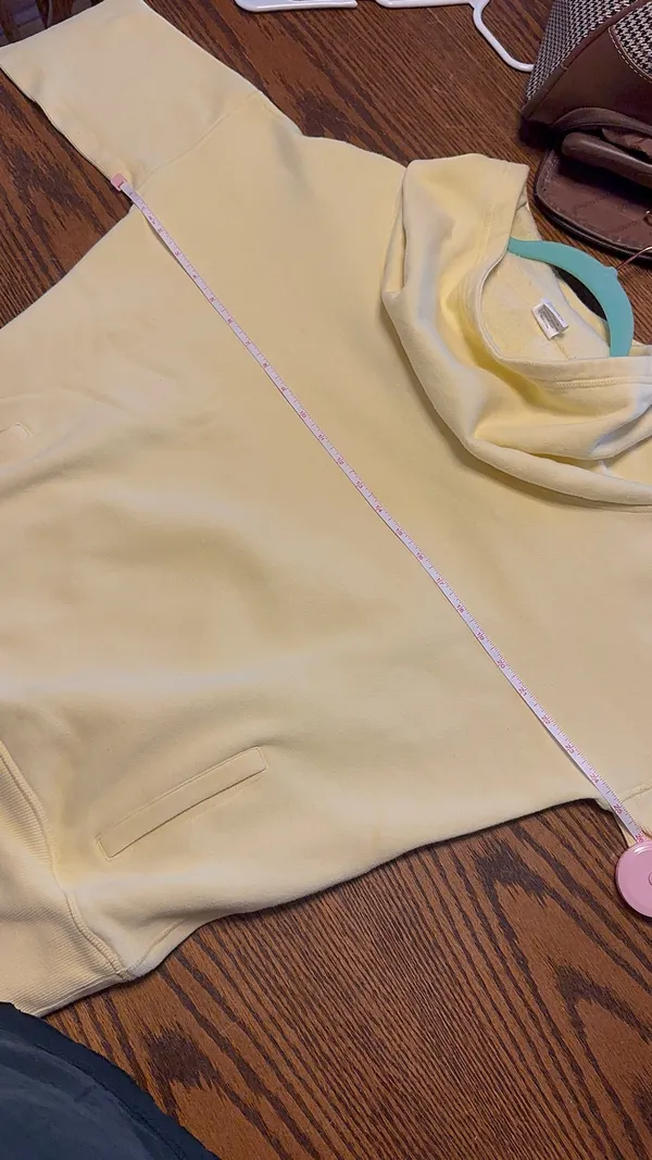 ZYIA Active Oh So Soft Cowl Neck Hoodie Pastel Yellow Pullover - Image 4