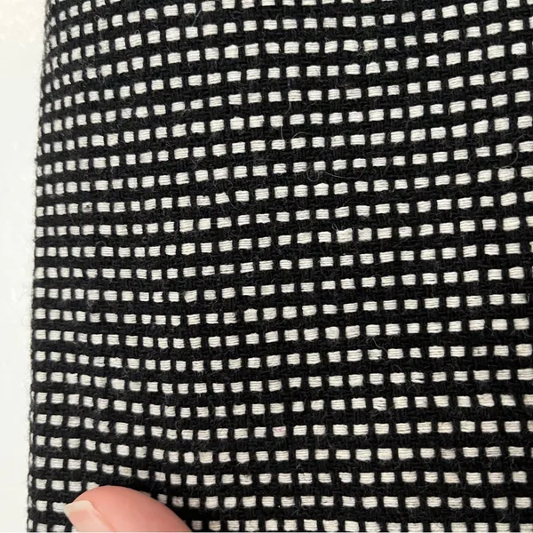 Gap black and white wool tweed checkered mini skirt women’s size 6 retro 90s - Image 4