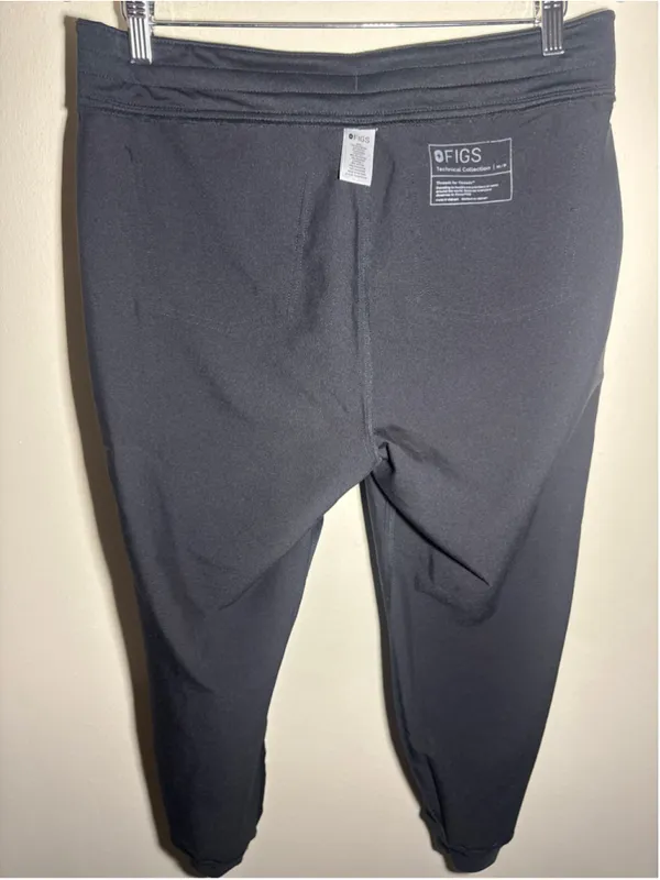 FIGS Jogger Scrub Pants Black with Grey Drawstring 27” inseam - Image 8