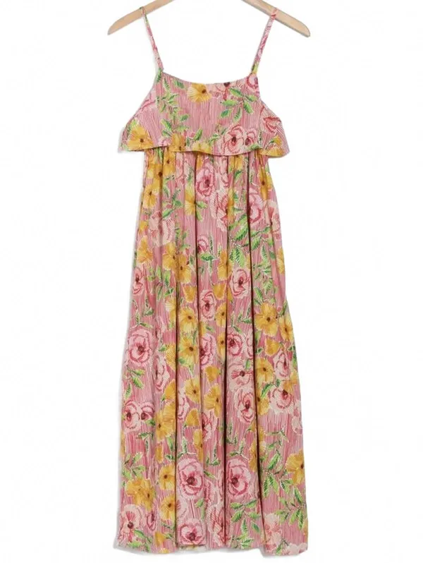 STITCHDROP Barbuda Floral Print Sleeveless Midi Dress NWT Sketch Peony XS - Image 10