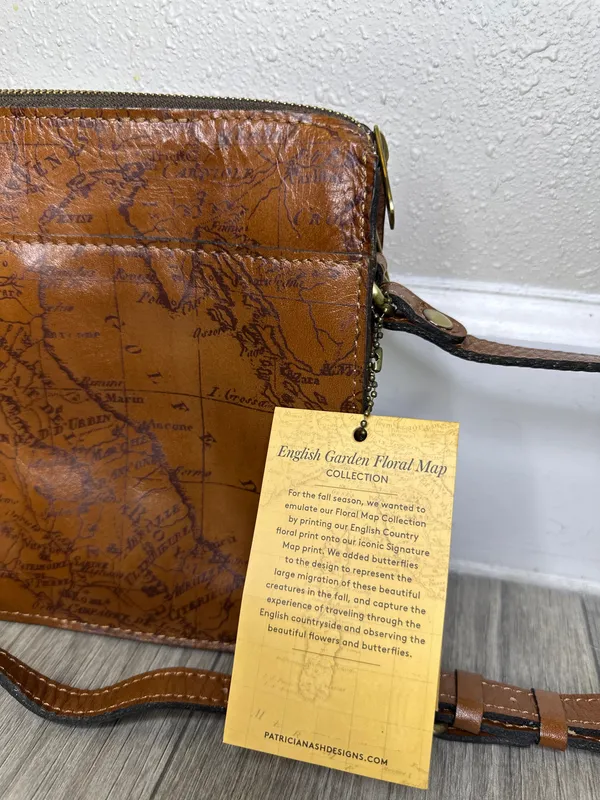 NWT Patricia Nash Floral Map Crossbody English Garden Leather Bag - Image 4
