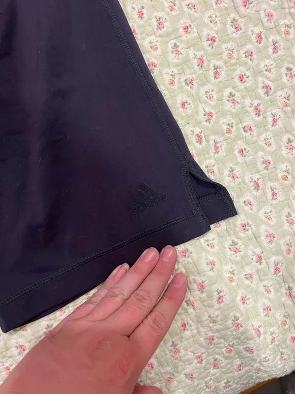 adidas Navy Wide-Leg Athletic Leggings - Image 3