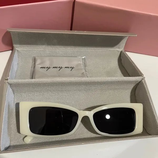 NWT Revolve my my my Dylan Sunglasses Y2K 90s Retro Ivory - Image 6