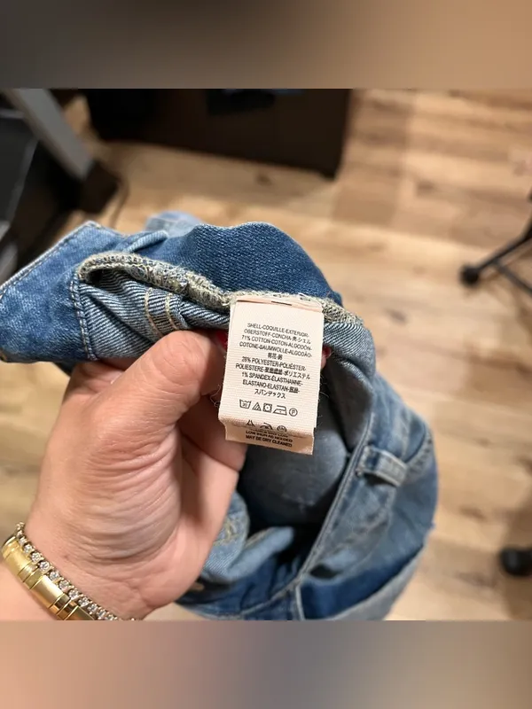 Free People Overalls Blue Jean Denim Bib One Piece Straight Leg Size 29 Overalls - Image 10