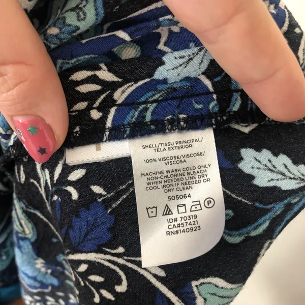 Loft Navy Retro Floral Paisley Wrap Midi Skirt 0 - Image 3