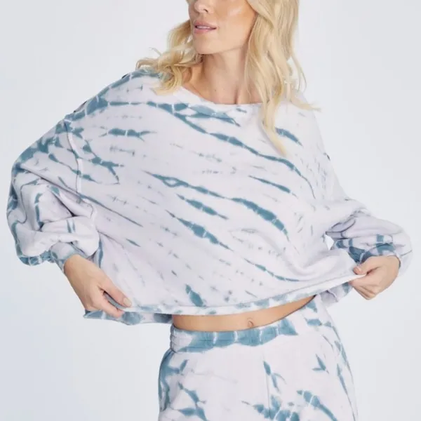 Wildfox Olivia Muse Spiral Dye Women’s Lavender & Blue Sweatshirt Size XS - Image 2