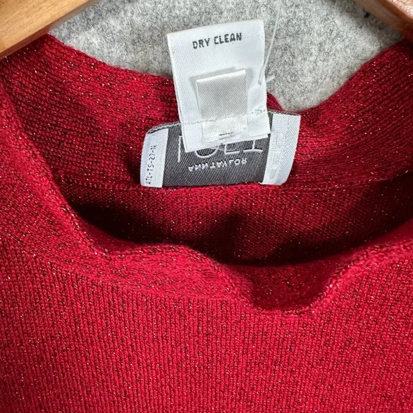 NWT Ann Taylor Loft‎ Womens Sweater Tank Top Red Small Tie Wool Sleeveless Y2K - Image 8