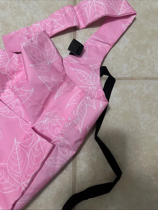 Source Unknown Pink with white Leaf-Print Yoga Mat Bag NWT - Image 8