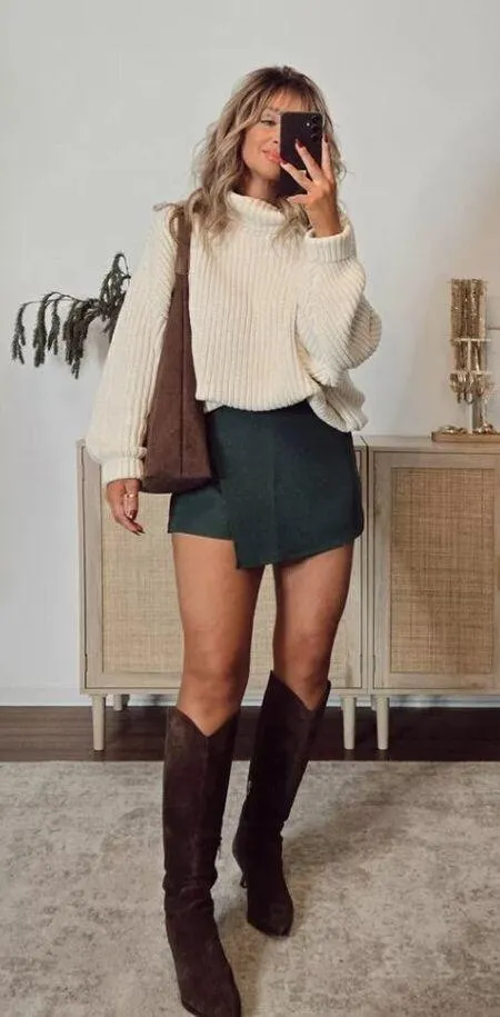 FREE PEOPLE Swim Too Deep Turtleneck Sweater in Tea Size Small - Image 15