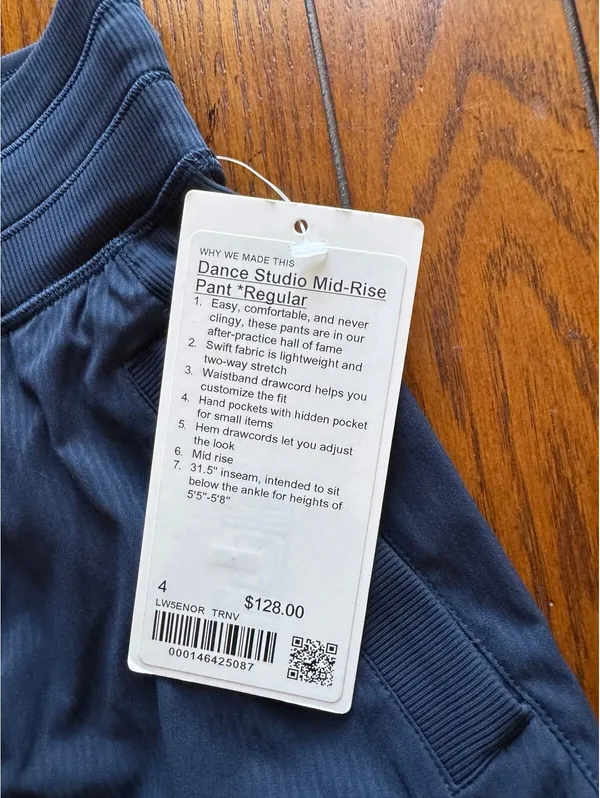 Lululemon Dance Studio Mid-Rise Pant Regular 31.5” True Navy Size 4 NWT - Image 4