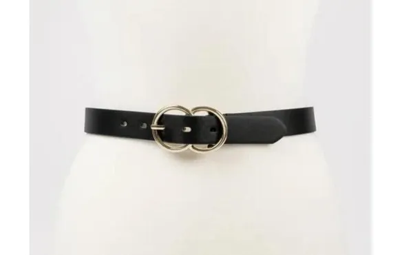 Time and Tru Women's Double Circle Buckle Belt - Image 2