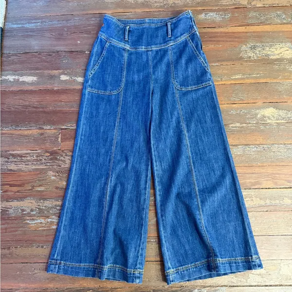 Anthropologie Pilcro and the Letterpress Wide Leg Cropped Jeans ~ Size 26 💛🍄 - Image 7
