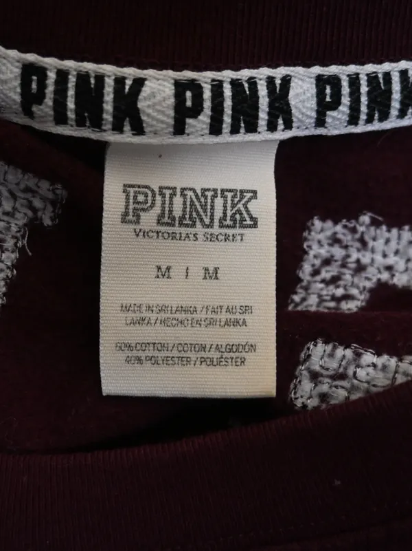 Victoria's Secret PINK Women's M Sequin Embellished Fleece Lined Pullover Shirt - Image 9