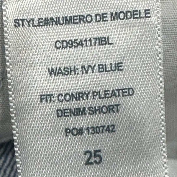 Alice + Olivia Conry Pleated Denim Shorts Ivy Blue Cotton‎ High Waist Cuffed 25 - Image 9