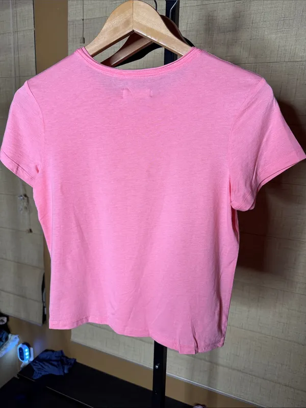 NWOT UGG Brinlee Pink Organic Cotton Tee XS Soft Crewneck T-Shirt - Image 9