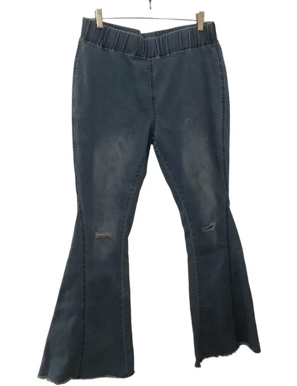 High waisted Distressed flare jeans Blue Size XL - Image 4