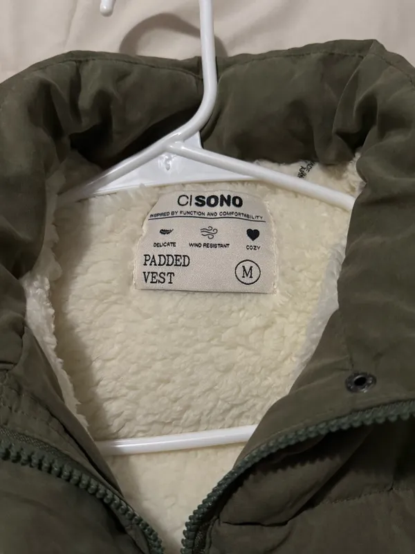 Ci Sono Puffer Jacket Orolay Sherpa Olive S - Image 3