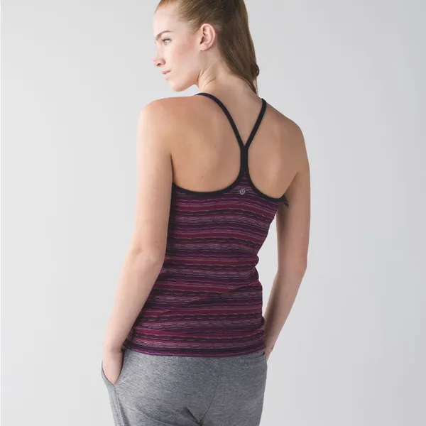 Lululemon Power Y Tank LuonSpace Dye Twist Women's‎ 6 Regal Plum Alarming Casual - Image 4