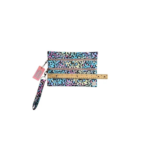 NWT Peachy Keen Versi Bag Neon Leopard Print Wristlet Pouch - Image 7