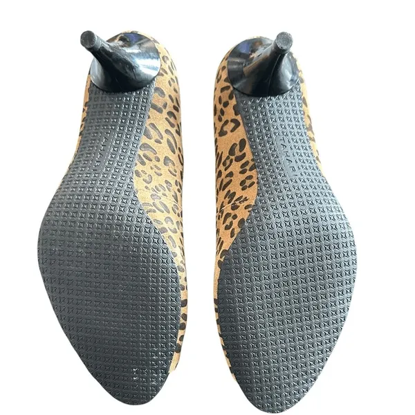 Elie Tahari Peep Toe Heels Pumps Leopard‎ Animal Print Suede High Heel - Image 6