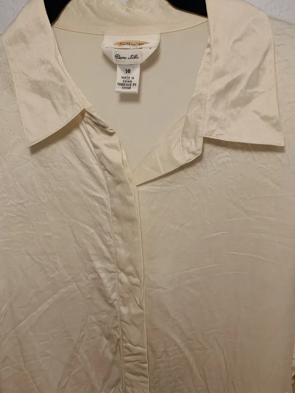 Talbots Pure Silk Button Down Blouse - Image 4