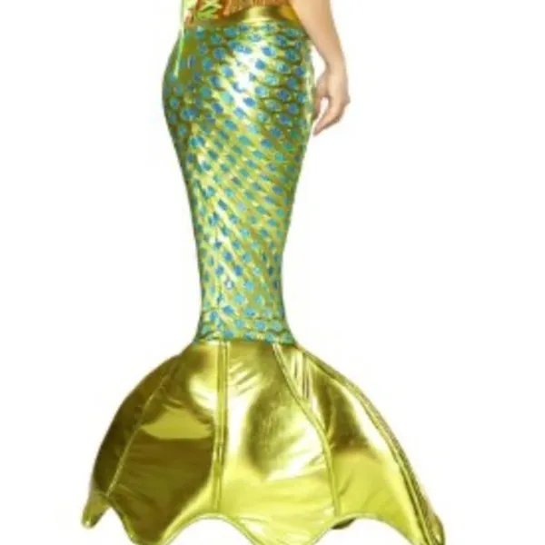 NEW Roma Green Mermaid Tail Skirt Costume w/ Blue Sequins & Back Zip Large - Image 6