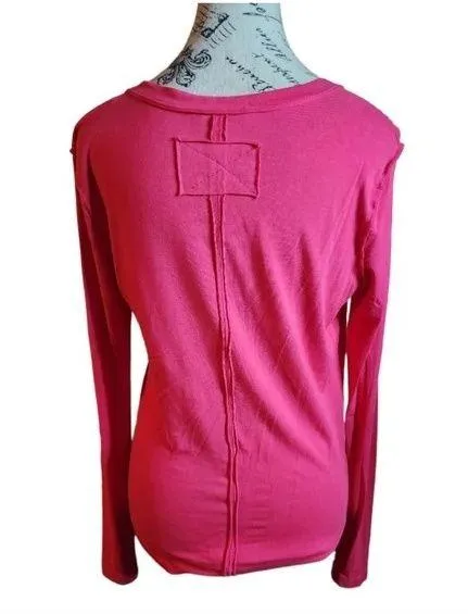 WE THE FREE Free People Tee Pink Oversized X-Small - Image 2
