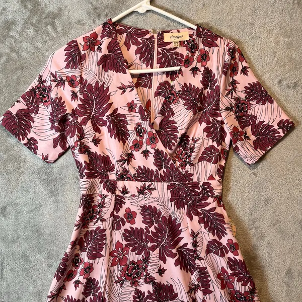 Timeless London On the‎ Topic of Tropic Midi Dress Floral Size 4 New - Image 2