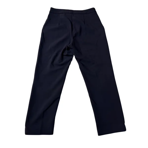 H&M Navy Tailored Ankle Pants 10 Gold Button Preppy Workwear - Image 3