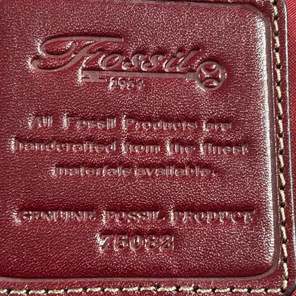 Fossil Elegant Red Leather Tote Bag - Image 12