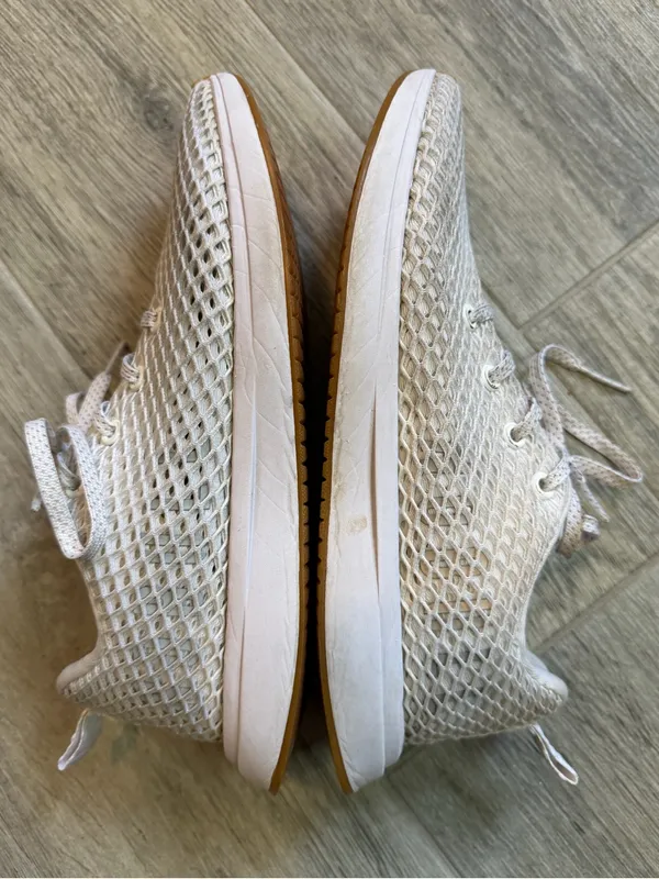 NOBULL Trainer Shoes Mens Size 7.5 Women's Size 9 White Mesh Sneakers Gum Sole - Image 5
