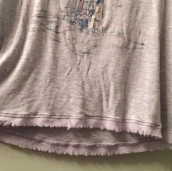 LC Lauren Conrad Cinderella Disney Castle Tee Shirt, Size Medium - Image 9
