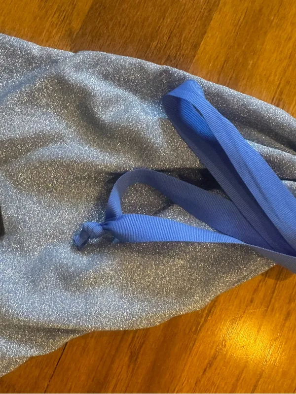 triangl swimwear Shimmery Steel Blue Drawstring Pouch - Image 6
