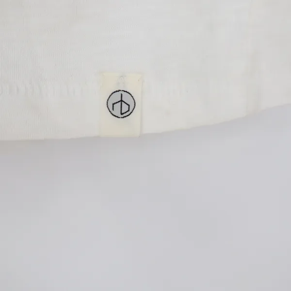 rag & bone T-Shirt Womens Medium V-Neck White Organic Pima Cotton Slub Good - Image 2