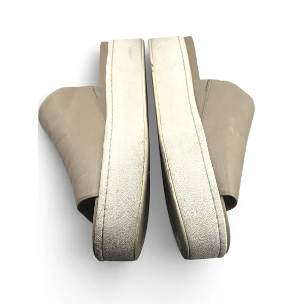 Vince 7 Walford platform slide sandal leather upper rubber sole nude designer - Image 3